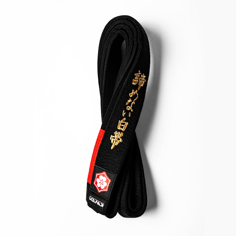 KANJI Japan 「諦めなかった白帯」刺繍帯 - ORIGINAL（ブラック） 商品写真 5