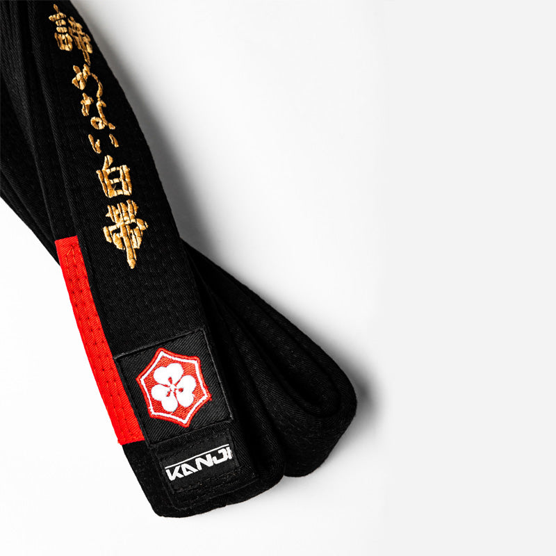 KANJI Japan 「諦めなかった白帯」刺繍帯 - ORIGINAL（ブラック） 商品写真 6