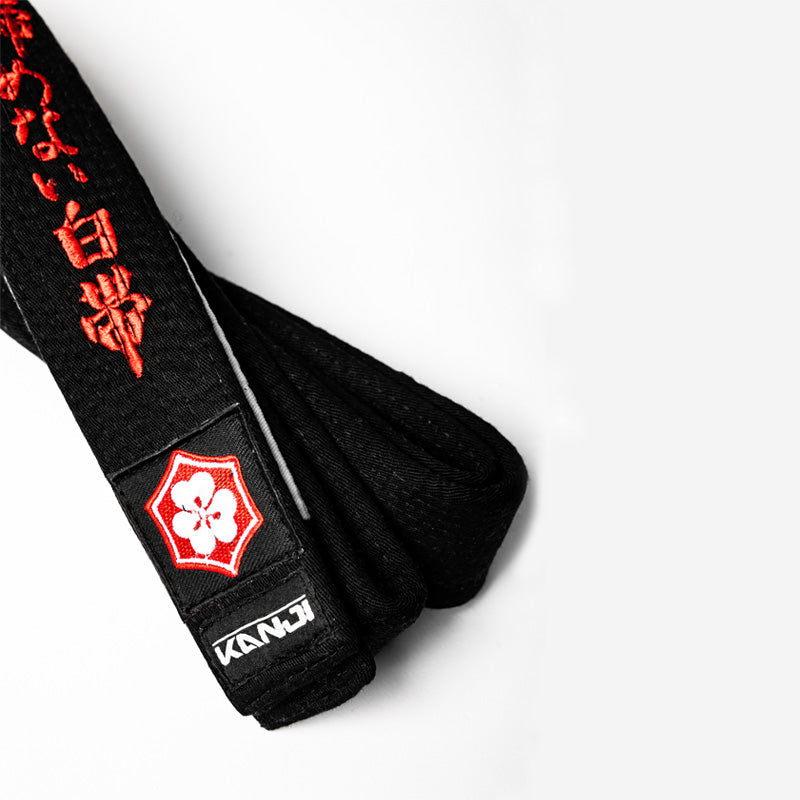 KANJI Japan 「諦めなかった白帯」刺繍帯 - ORIGINAL（ブラック） 商品写真 9